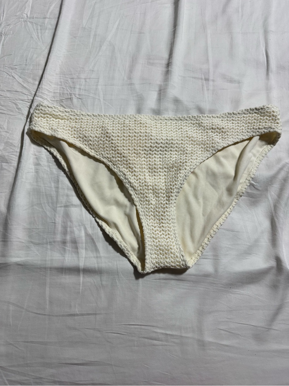 NWOT Cream Knit Bikini Bottoms